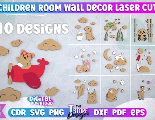 Paquete De Decoracion De Pared Para Habitacion De Bebe Creativo Digital